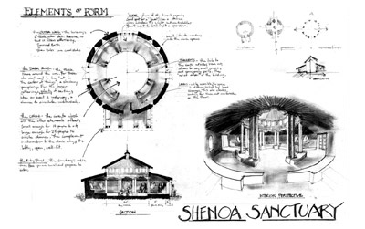 Annotated elements of form for Shenoa Sanctuary