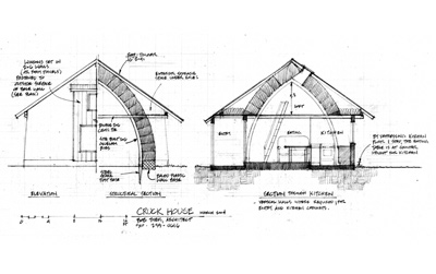 Section sketch of Cruck House
