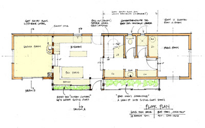 Plan of Long Thin Cottage