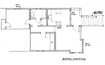 Plan Ralph Murphy Apartment, before renovation